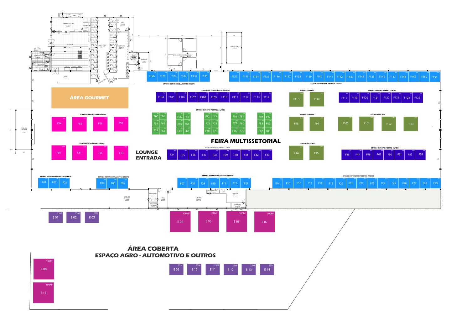 Planta dos stands do evento